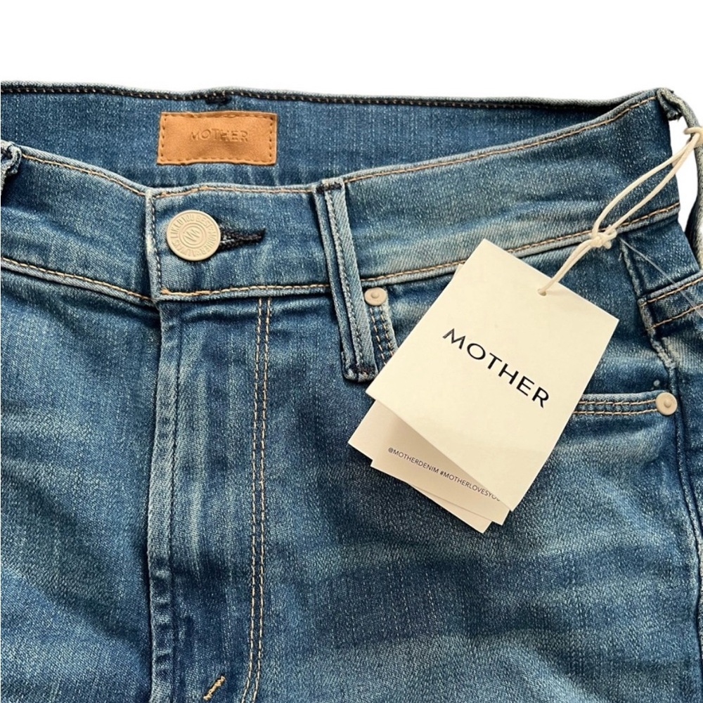 MOTHER The Mid Rise Dazzler Ankle Fray in Wash Birds of Paradise Women's Size 25